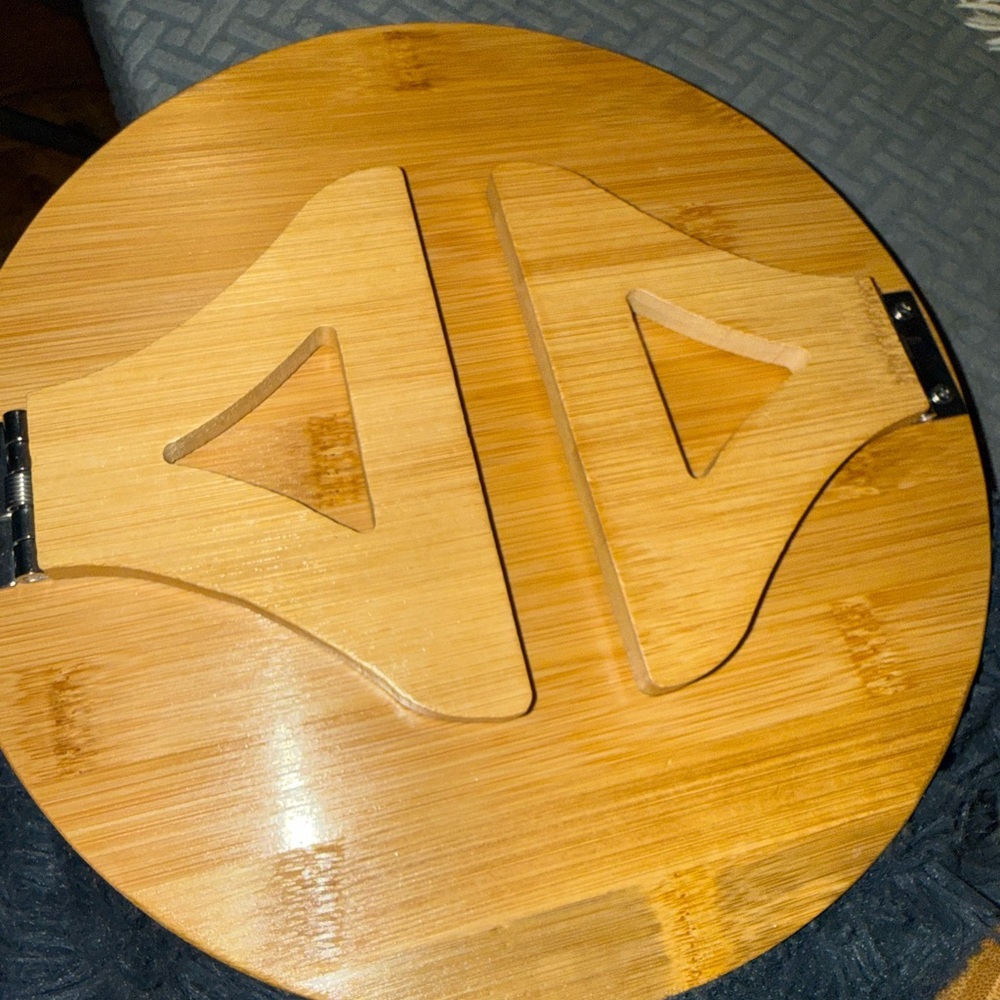 🍹 Round Bamboo sofa arm tray - Picture 8 of 11